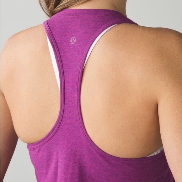 Lululemon Yogi Racer Back III Heathered Regal Plum Size 10 - Picture 8 of 9